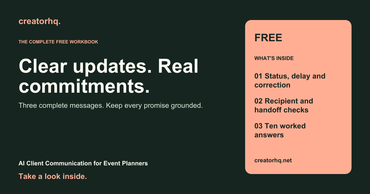 AI Client Communication for Event Planners — complete free workbook