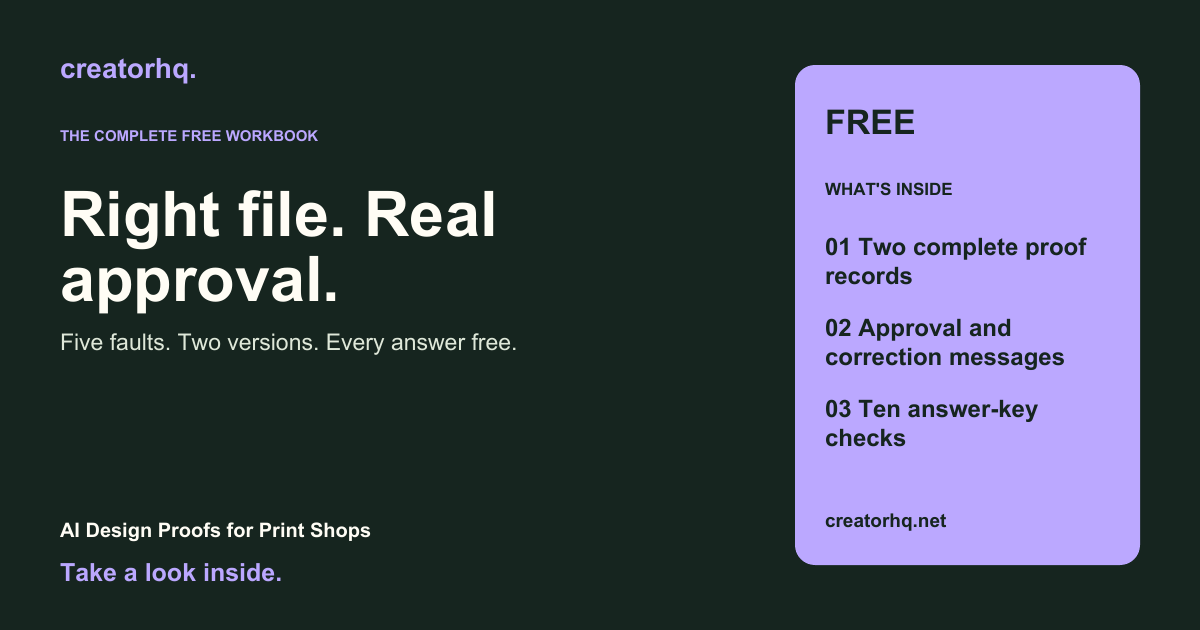 AI Design Proofs for Print Shops — complete free workbook
